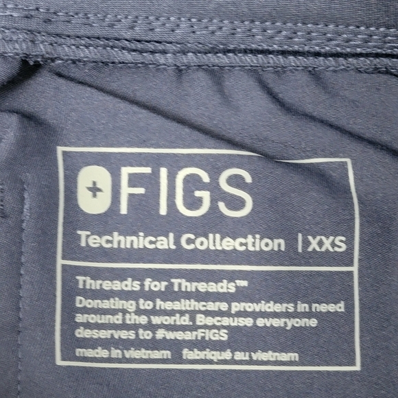 Figs Navy Yola With Yoga HighWaisted Waistband Skinny Scrub Pants Sz XXS NEW - Picture 10 of 16